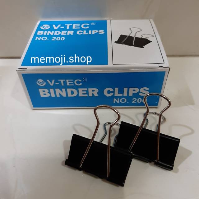 Jual Binder Clip 41mm V Tec 200 12pc Shopee Indonesia