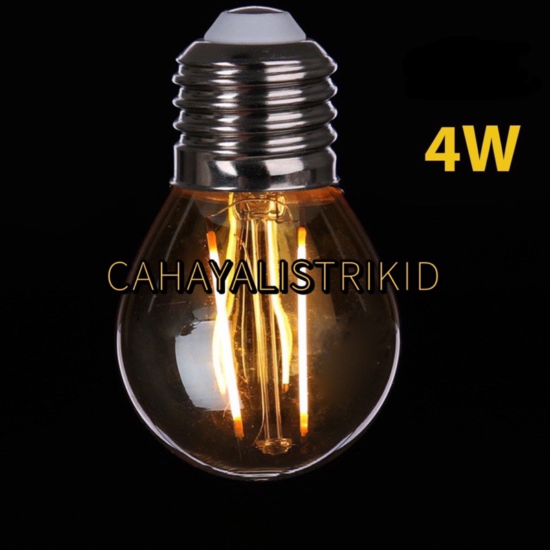 LAMPU FILAMEN LED EDISON CAFE 4W / 4 WATT FILAMEN LAMPU HIAS G45 E27 C35 CAHAYA TERANG LED CAFE
