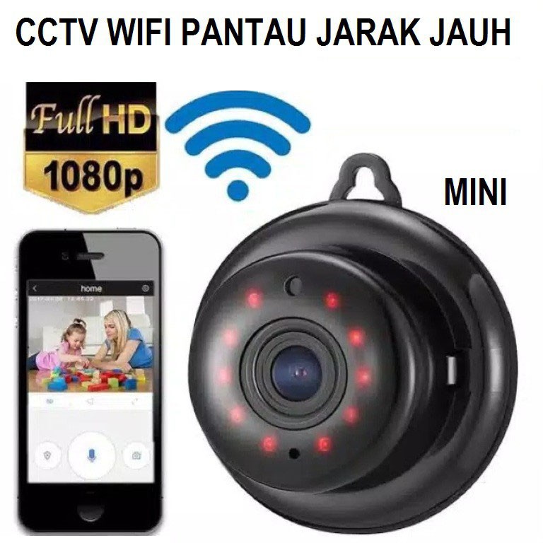 CCTV Mini Wifi Hd 1080p Pantau Jarak Jauh Menggunakan Hp IP CAMERA Kamera