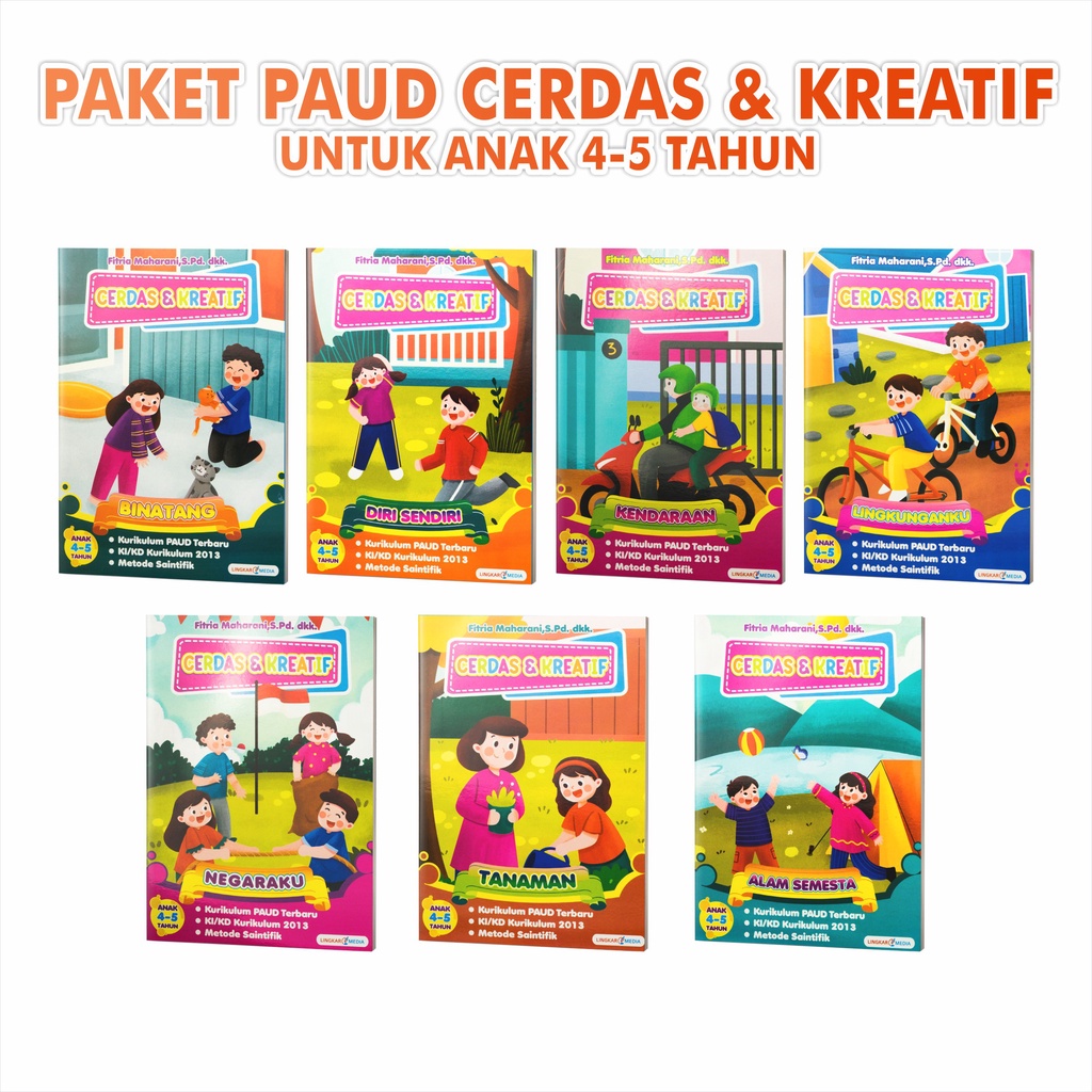 Jual Buku Anak TK PAUD / Paket PAUD Cerdas Dan Kreatif Untuk Anak 4 - 5 ...