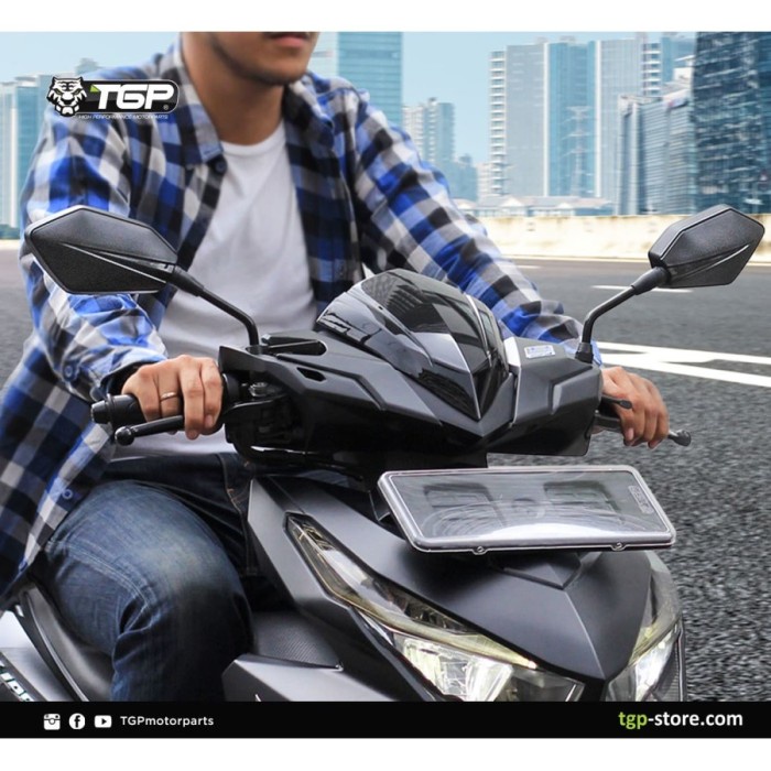 20 VARIASI WINDSHIELD VISOR HONDA VARIO 125 150 ESP 2015-2017 TGP PARTS mika kaca windshield spion