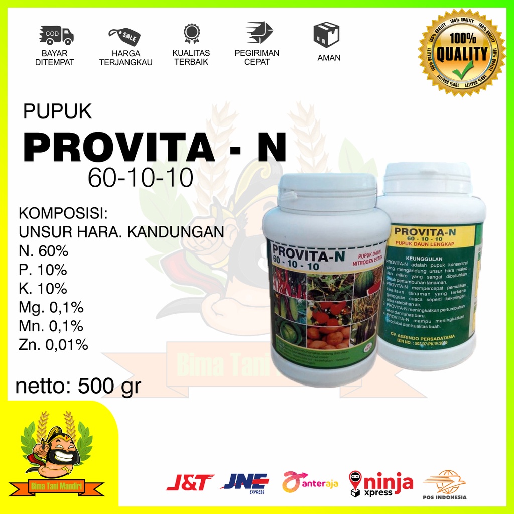 Provita N 500 Gram Pupuk Daun Growmore Daun