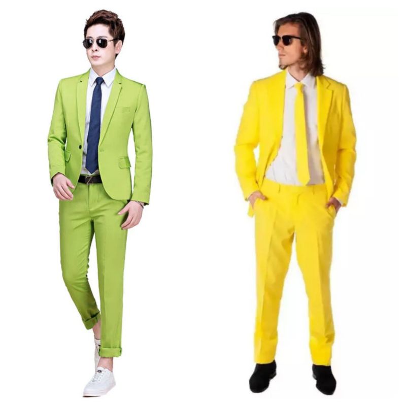 Setelan Jas pria yelow lengkap dengan celana / Setelan jas Formal pria / Setelan Jas dengan Celana /