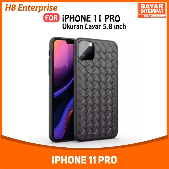 Soft Case Iphone 11Pro Casing Cover HP Original Premium Woven Silicone