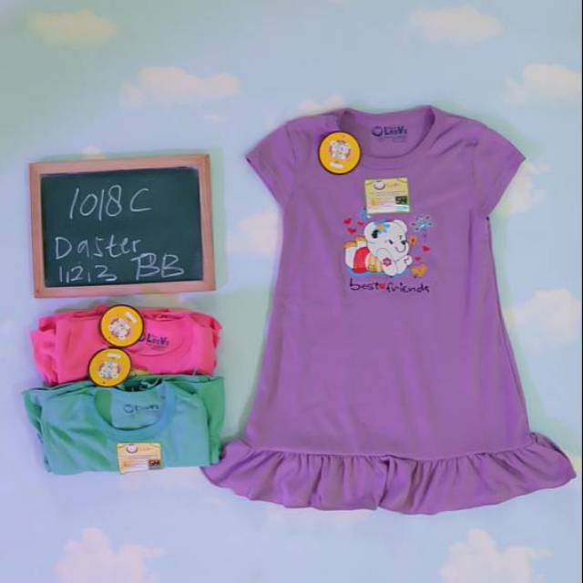 DASTER ANAK REMPEL LEEVA size 1 2 3 4 6 8