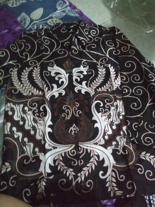 Kemeja Batik Pria Lengan Panjang Size M L Xl Xxl Bswart Batik Hrb026 Kenongo Hem Panjang Padi