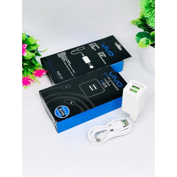 Charger Vooc 2usb Samsung Oppo Vivo Charger Branded 4A Vooc