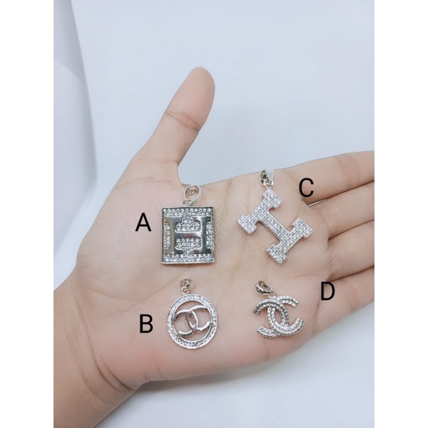 liontin fashion import perhiasan perak925 asli lapis emas mofel herm*s/chan*l mp corr full silver925