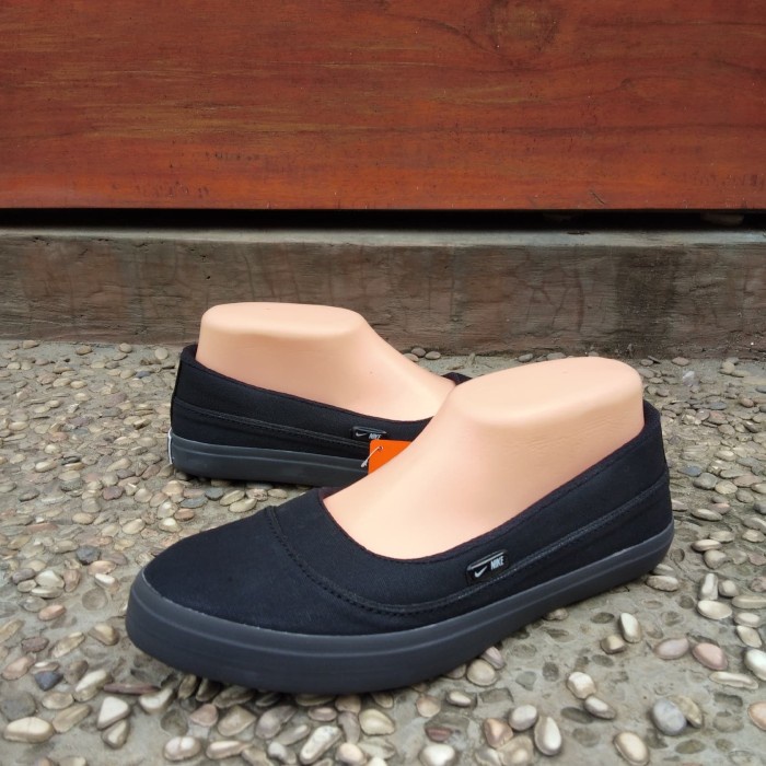 SEPATU SLIP ON 05 HITAM POLOS/SEPATU WANITA/SEPATU FLAT/SEPATU LUCU - HITAM HITAM, 35