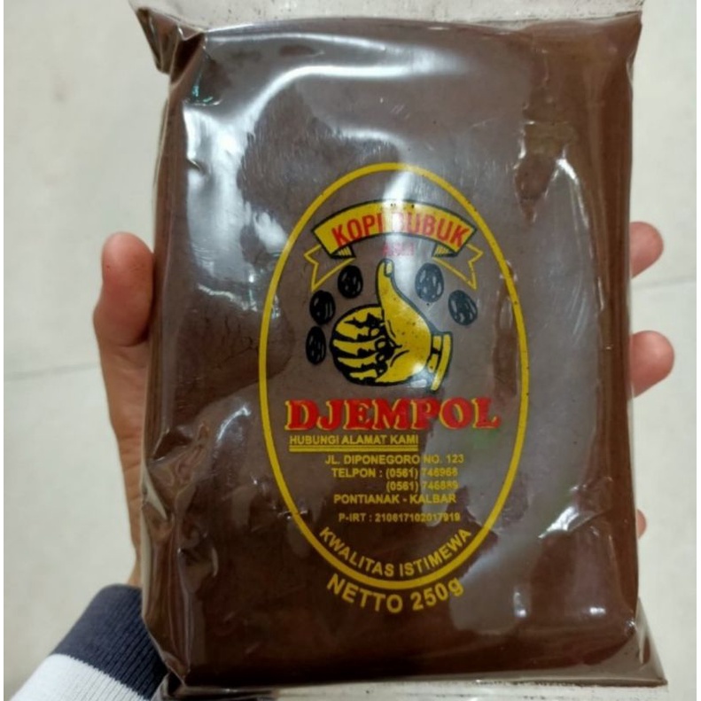 

Kopi Djempol (250g) Kopi Bubuk Asli Cap Djempol / Kopi Jempol Khas Pontianak / Kopi Legendaris / Oleh Oleh Khas Pontianak Kalbar