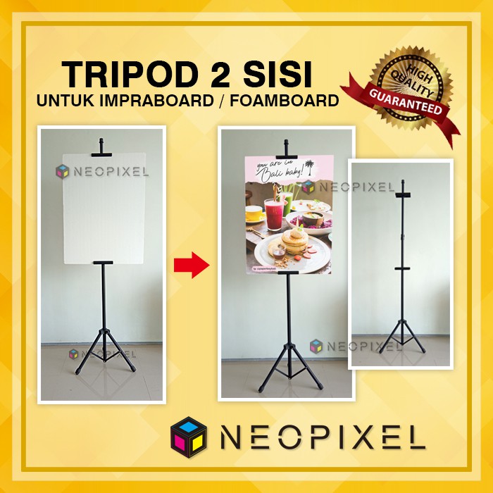 Tripod Stand 2 sisi untuk Poster dan Banner