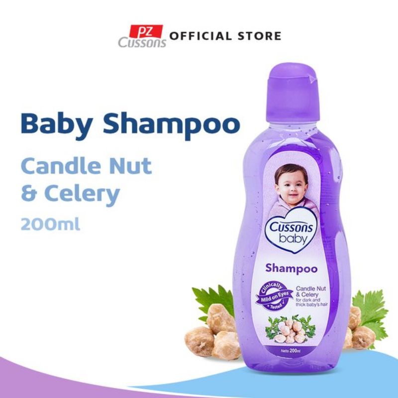 Cussons Baby Shampoo 200ml - Cusson Shampo Kemiri Bayi - Sampo Kemiri Rambut Bayi