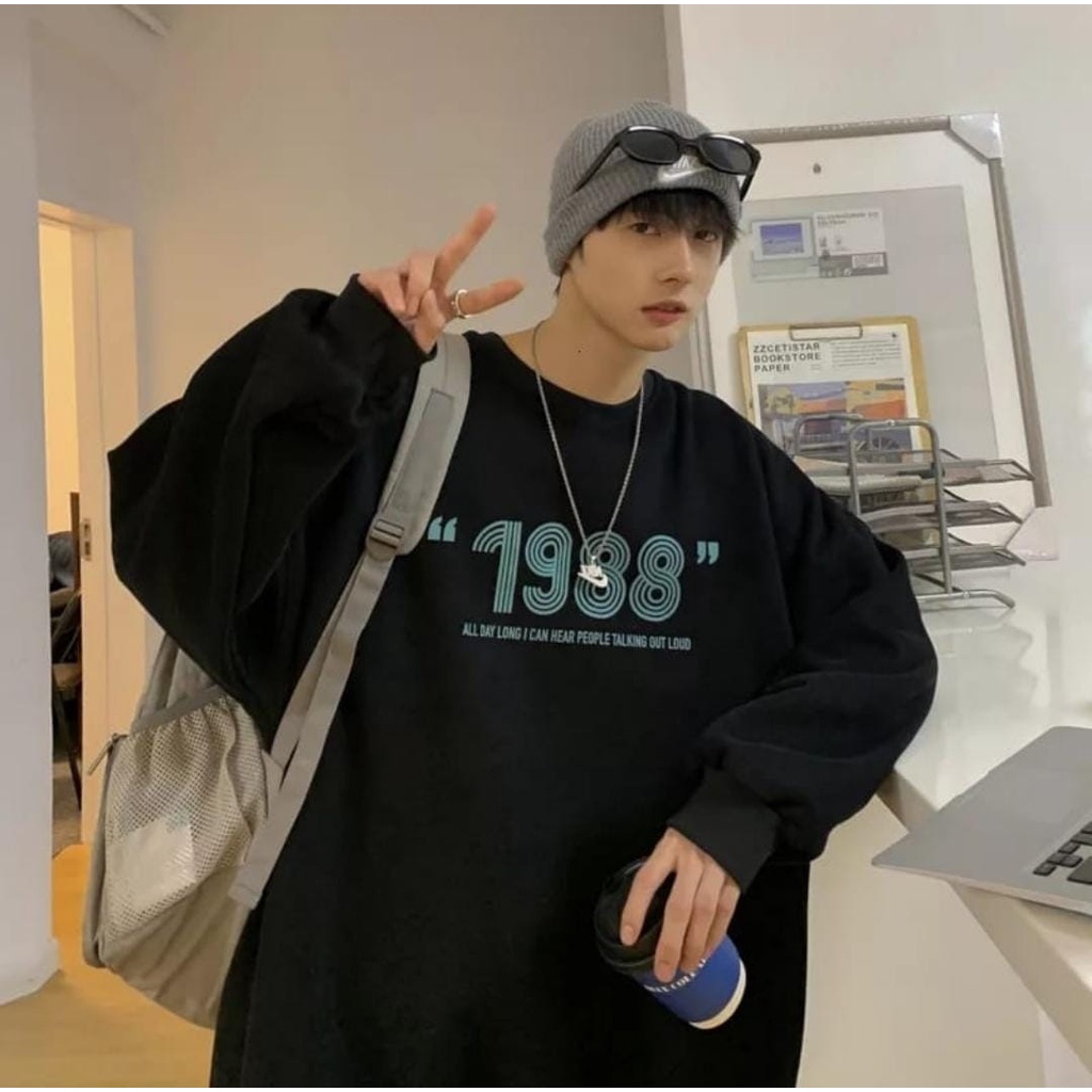 1988 ALL DAY LONG SWEATER UNISEX FLEECE TEBAL / SWEATER UNISSEX