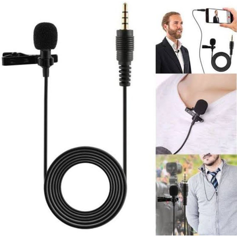 Mic / Microphone CLIP ON LAV tiktok - youtuber - vlogger - smule [universal untuk semua HP]