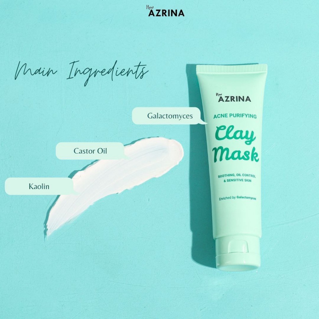 [ FREE GIFT ] Azrina Pure Charcoal Mud Mask and Acne Purifying Clay Mask - Masker 50ml