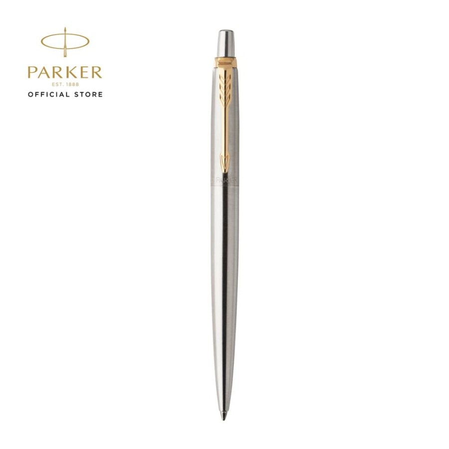 

Parker Jotter Stainless Steel Gold Trim Ballpoint Original