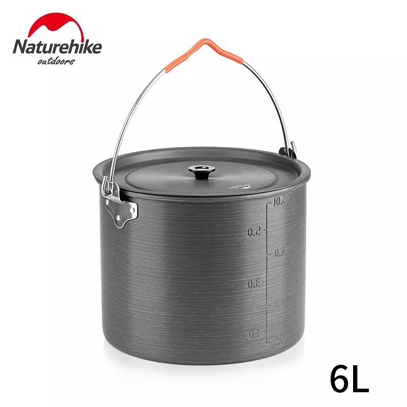 COOKING POT 6L WITH HANDLE NATUREHIKE NH20CJ009 // COOKING POT 6 LITER