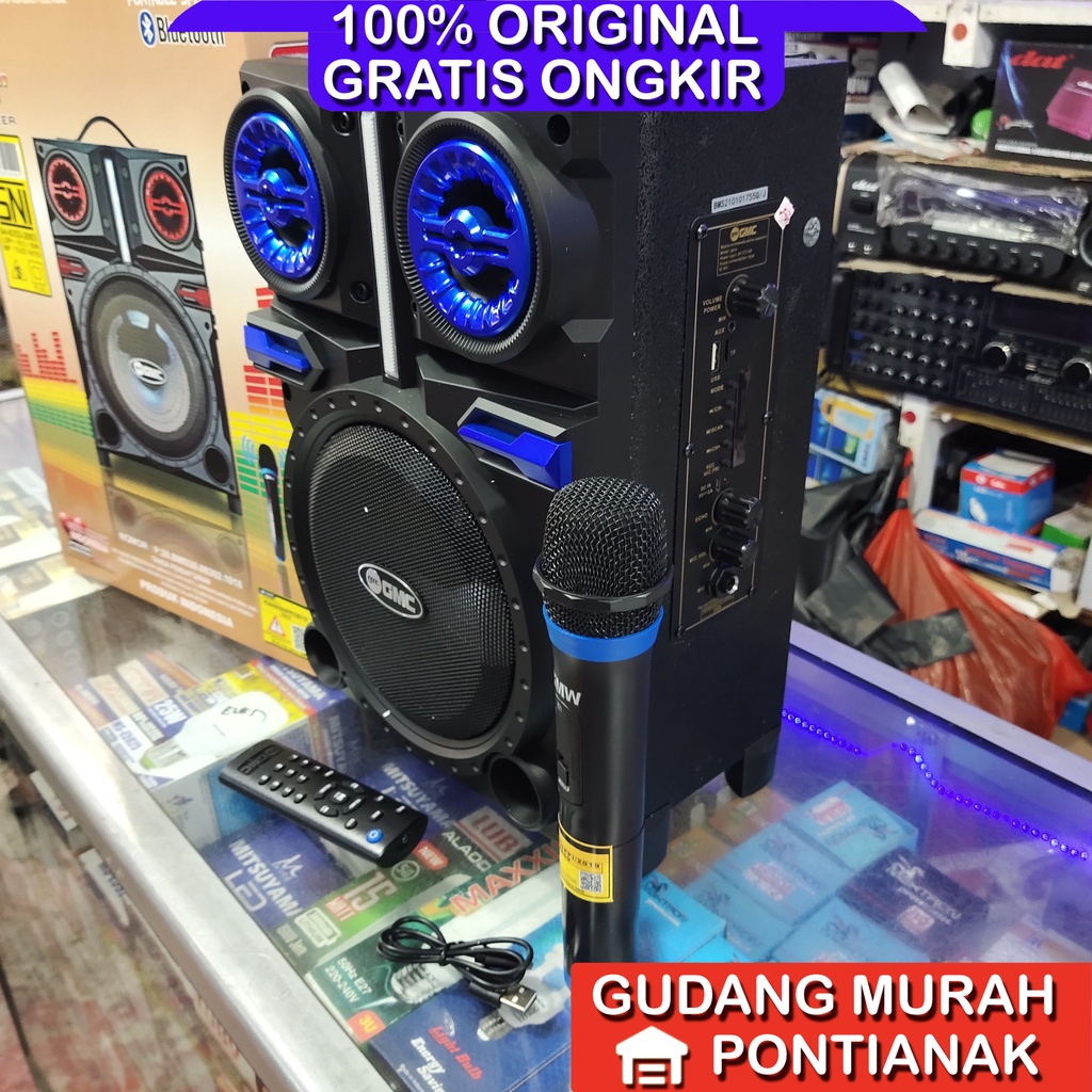 Speaker GMC Body Besar 6,5&quot; Bluethoot Mic Wireless Salon 897Q