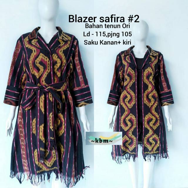 Blazer safira Nissa monica ori tenun troso batik modern