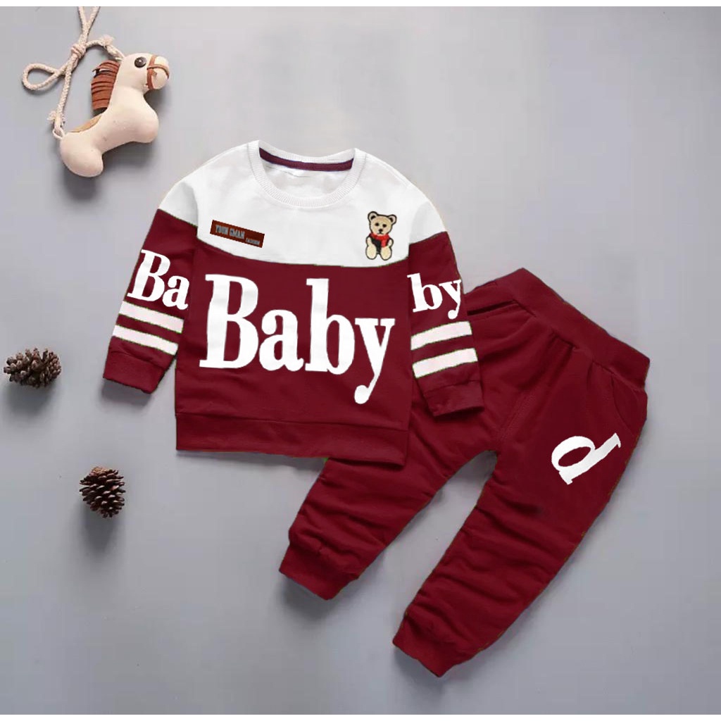 PROMO SETELAN SWEATER ANAK MOTIF BABY 1-5 TAHUN SETELAN SWEATER ANAK LAKI LAKI DAN PEREMPUAN