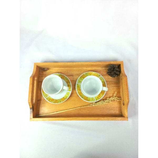 nampan kayu jati belanda/nampan aesthetic/nampan rustic/nampan kayu tray/aesthetic tray kayu/baki ka