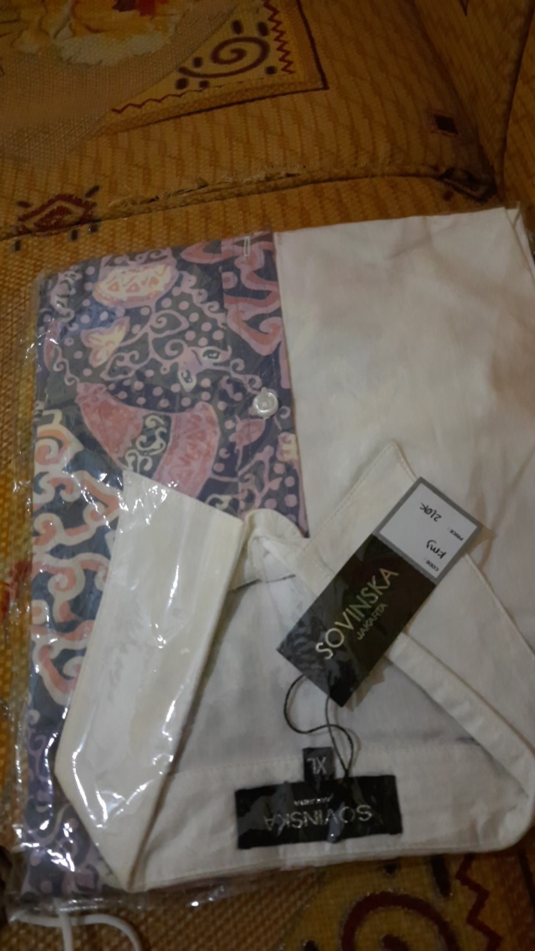 Kemeja Batik Wp 132 Lilac Atasan Pria Kerja Modern