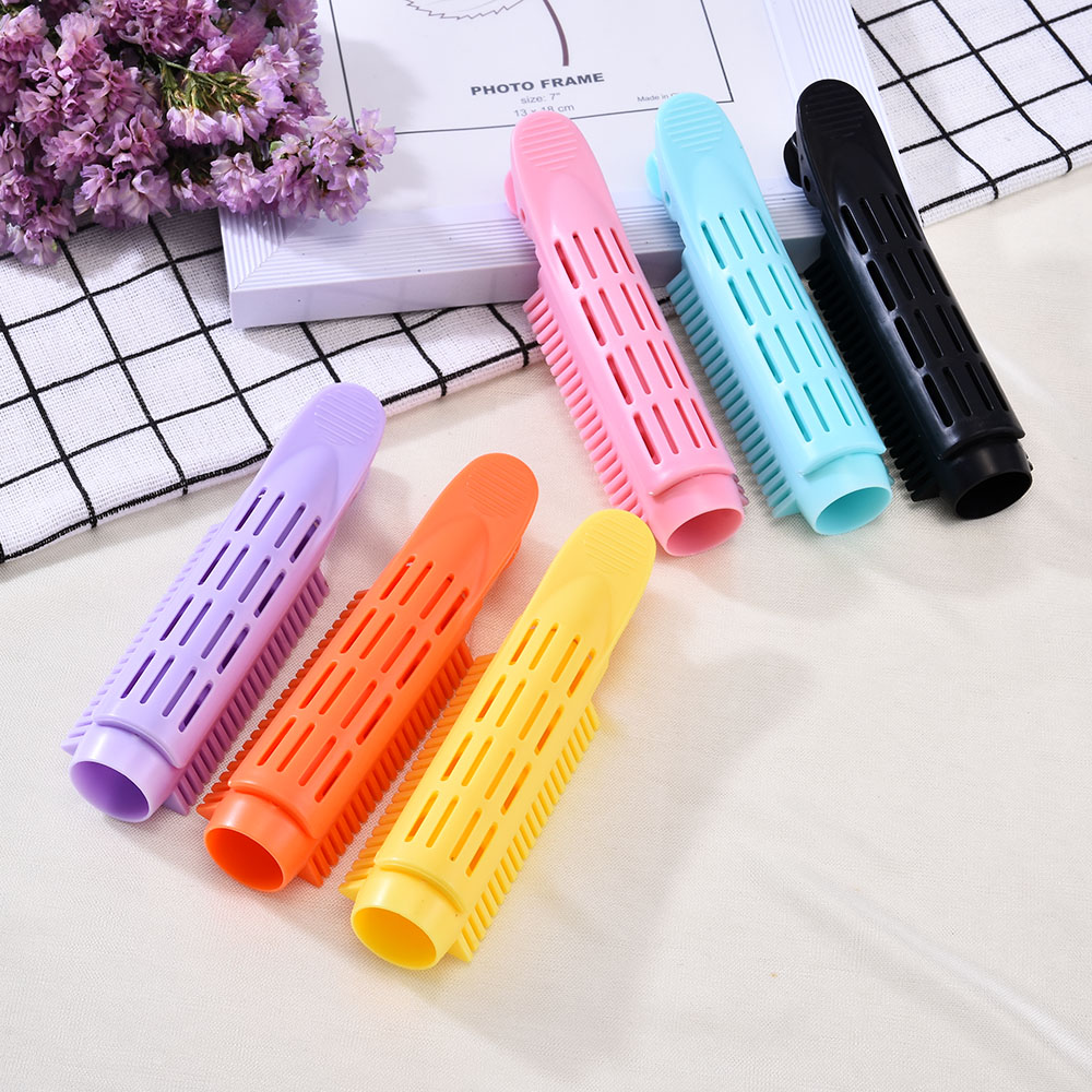 【COD Tangding】Klip Pengeriting Rambut Warna Biru Kuning Oranye Hitam Ungu Pink