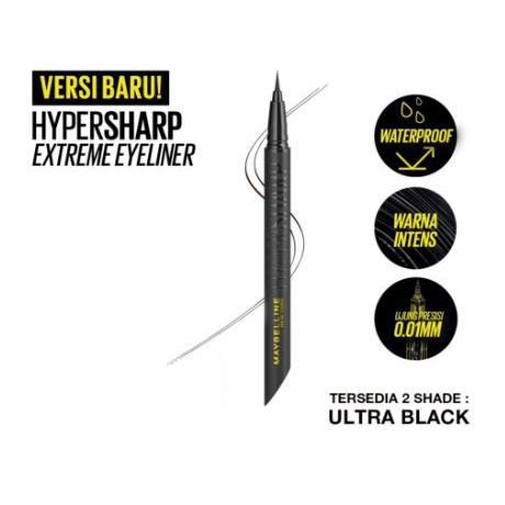 ☘️Yuri Kosmetik☘️ Maybelline Hypersharp Extreme Liner - Ultra black