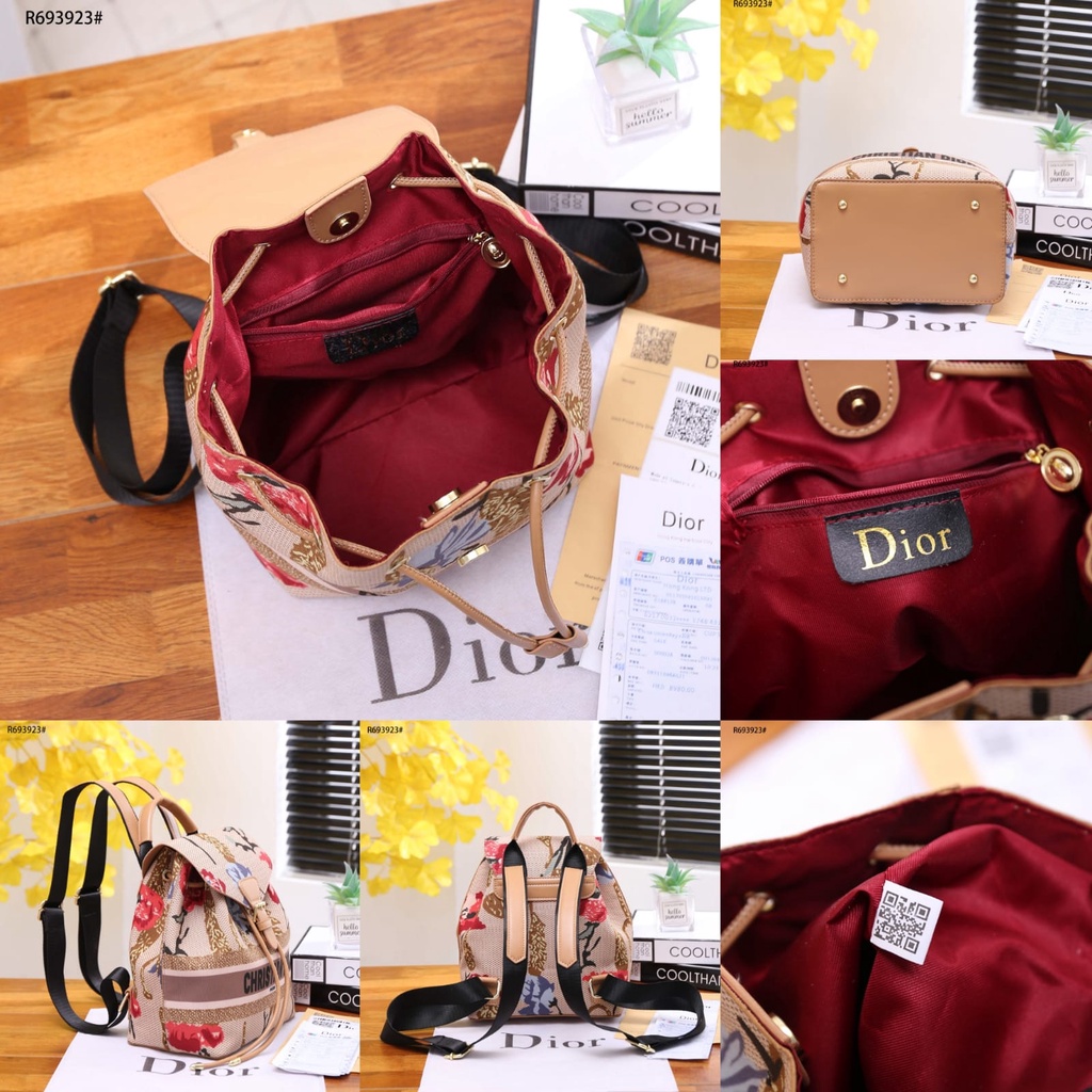 CD Bucket Backpack Multicolor Embroidery R693923