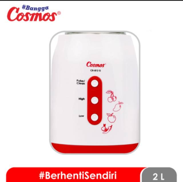 COSMOS Blender Kaca Blez 2 Liter 3in1 3 Tabung CB 812 G - Garansi Resmi 1 Tahun