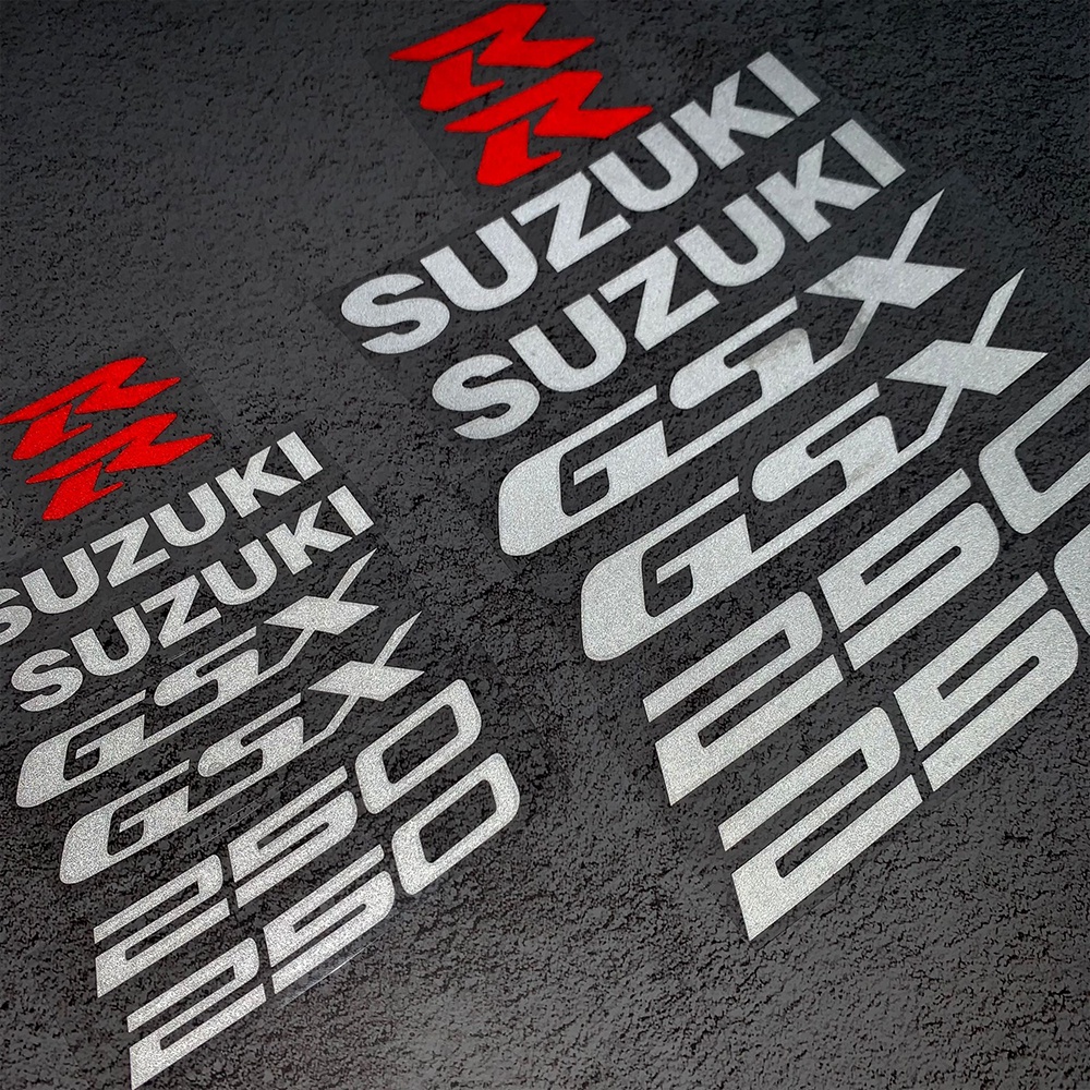 2 Set Sticker Decal Dekorasi Velg Motor SUZUKI GSX250R GSX 250R Motif Garis