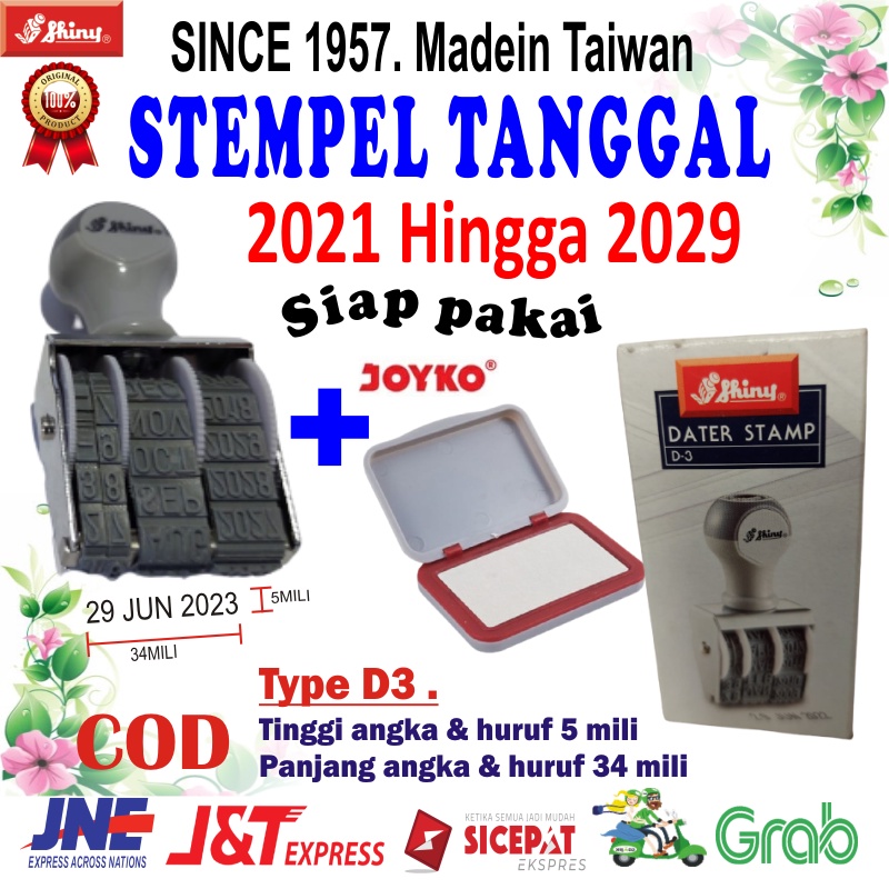 

SETEMPEL STEMPEL CAP TANGGAL BULAN TAHUN BON FAKTUR TINTA PLASTIK KEMASAN KANTOR TOKO SHINY RETURE EXPIRED DATE DAGANG SERBAGUNA