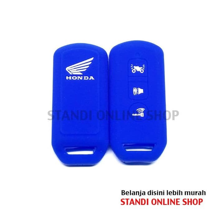 Kondom Remote Silikon Cover Honda All New PCX LED Lokal 2018 Biru