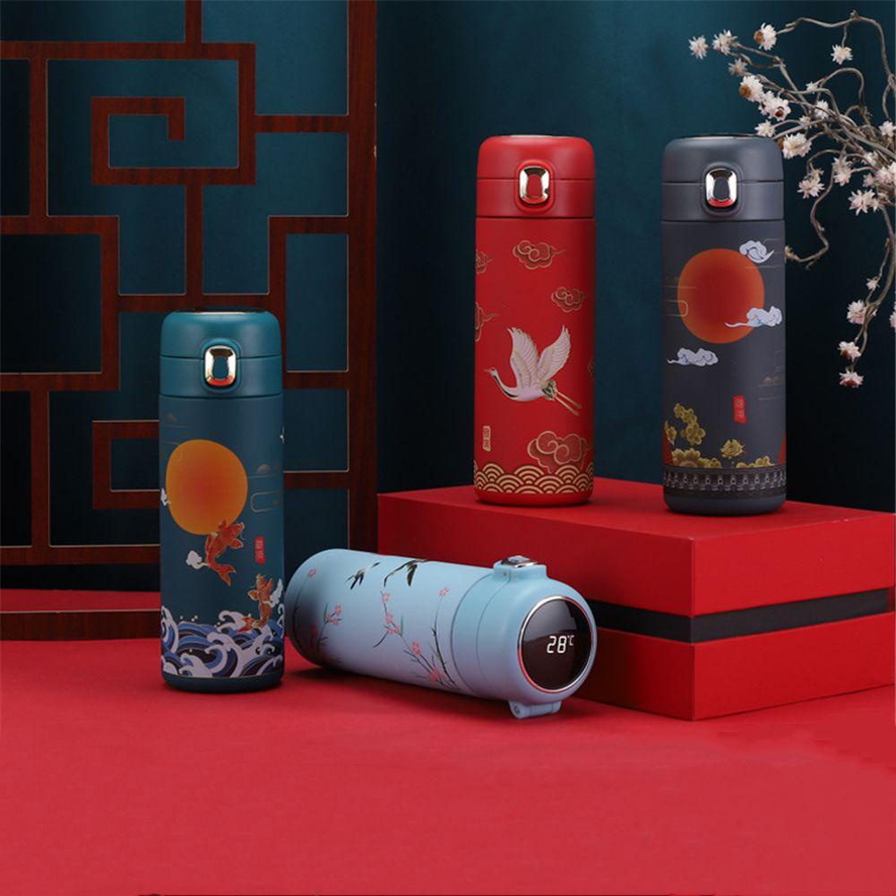 Suyo Botol Minum Thermos Vacuum Premium Display LED Pengukur Suhu Untuk Travel