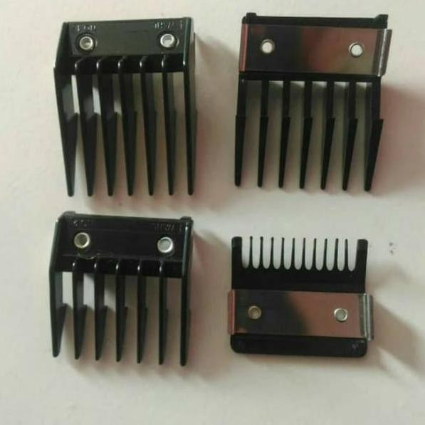 SET SEPATU UKURAN WAHL NO 1 SAMPAI 4 PLAT BESI SISIR JARAK TAPAK MESIN CUKUR RAMBUT WAHL