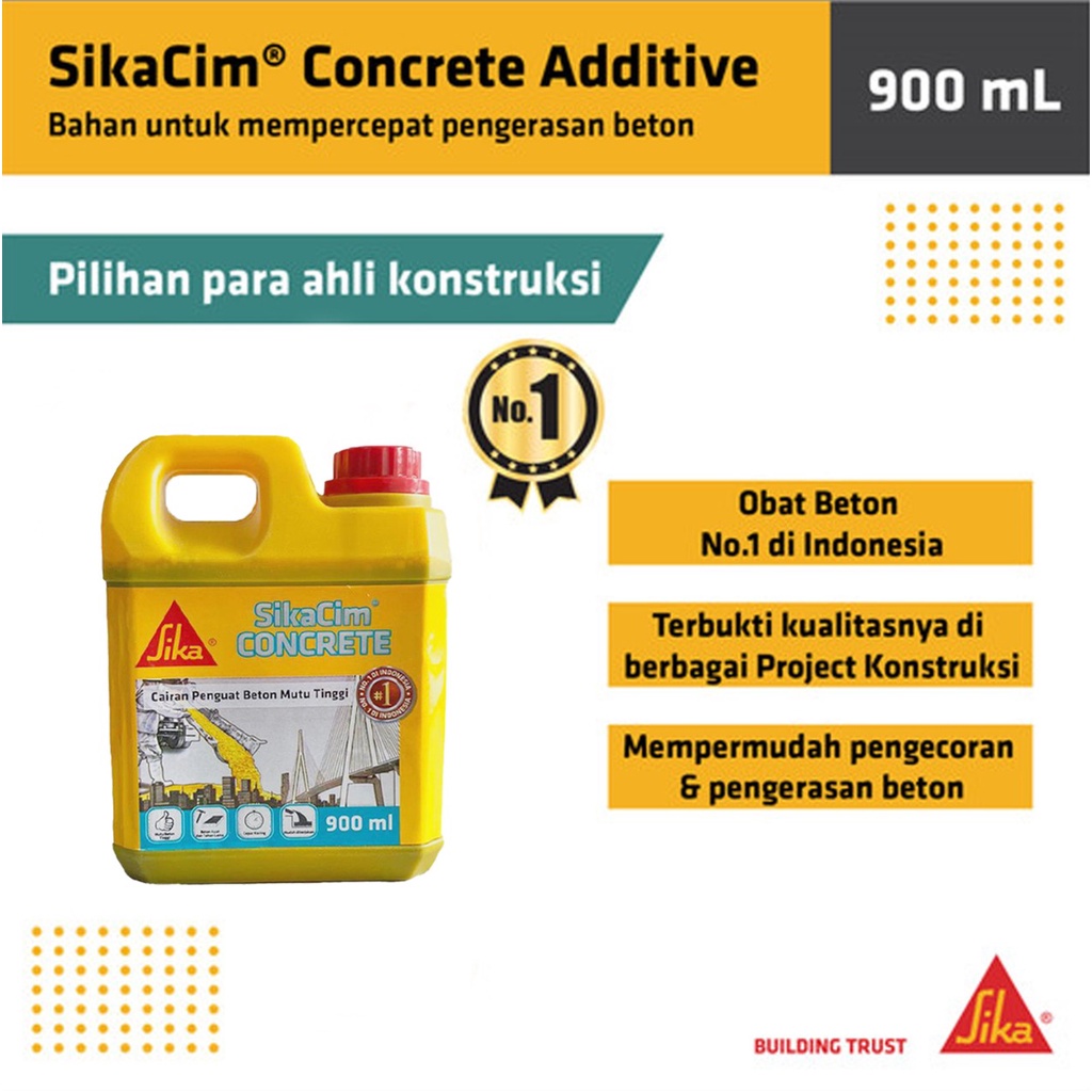 Jual Sika Sikacim Concrete Additive Obat Cor Beton Cepat Keras Cairan Ml Indonesia Shopee