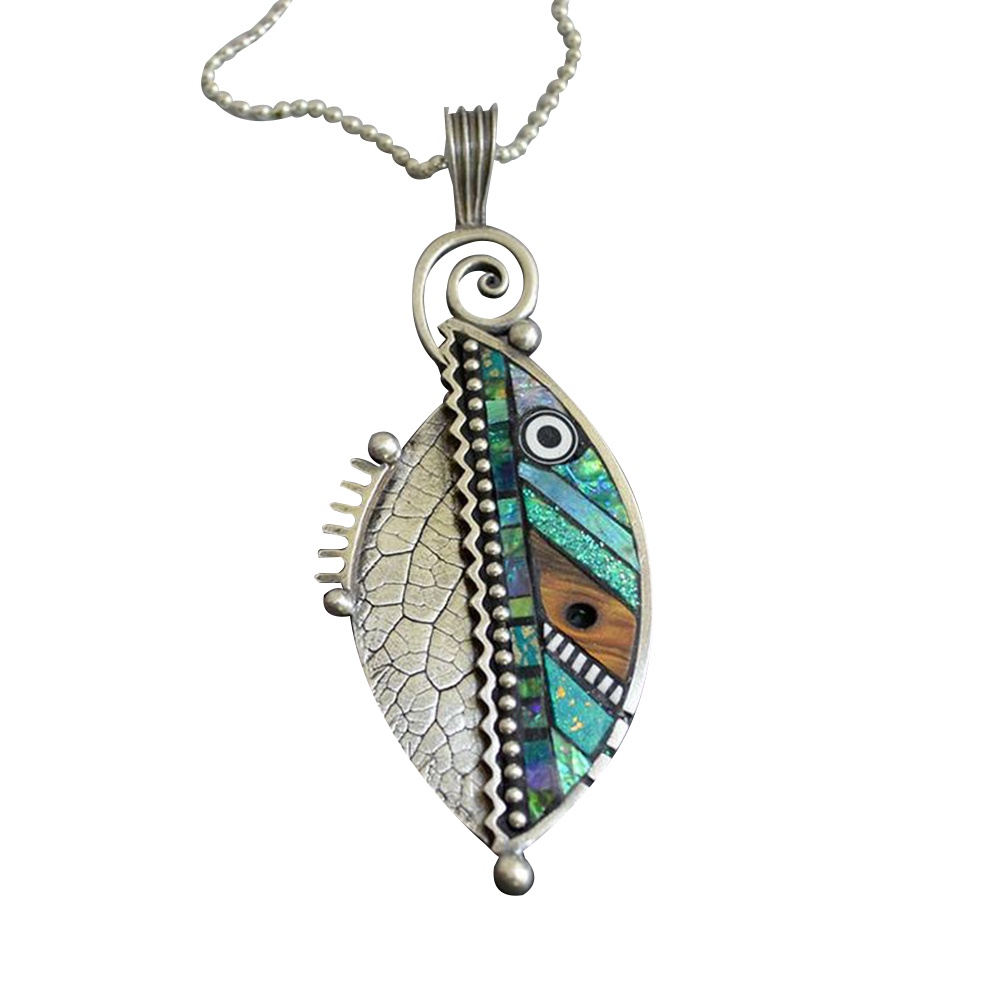 Hu Hu Hu Hu Hu Alat Bantu Pasang Kacamata♡ Set Anting Kait Gantungkalung Rantai Dengan Liontin Bentuk Daun Vintage Untuk Wanita