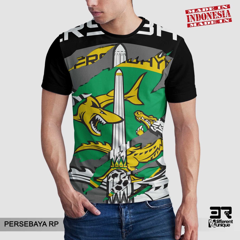[ COD ] KAOS PRINTING GAMBAR TEAM SEPAKBOLA PERSEBAYA RPB - BAJU SEPAK BOLA DISTRO ORIGINAL MOTIF UN
