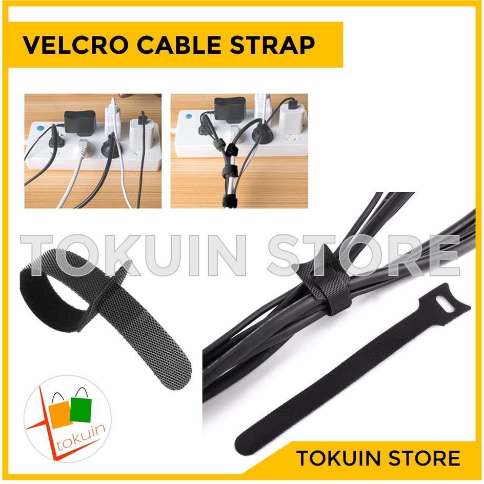 Velcro Strap Klip Tali Pengikat Kabel Velcro Cable Management Ties