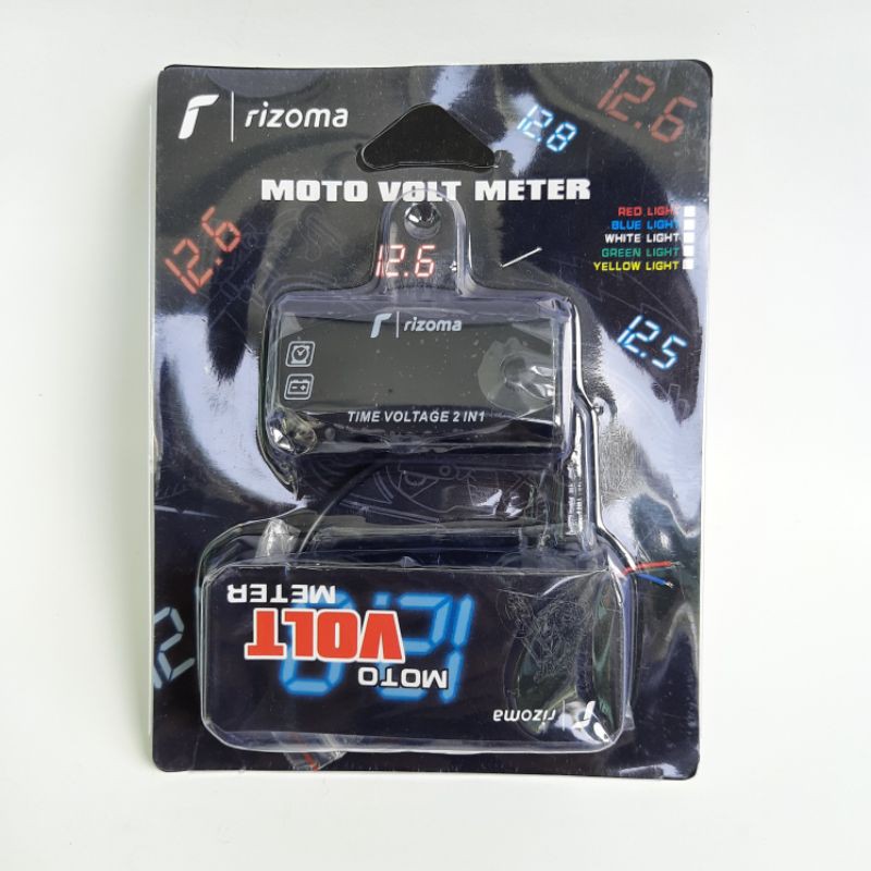 Voltmeter 2 in 1 Voltmeter Plus Jam  Digital Motor Waterproof
