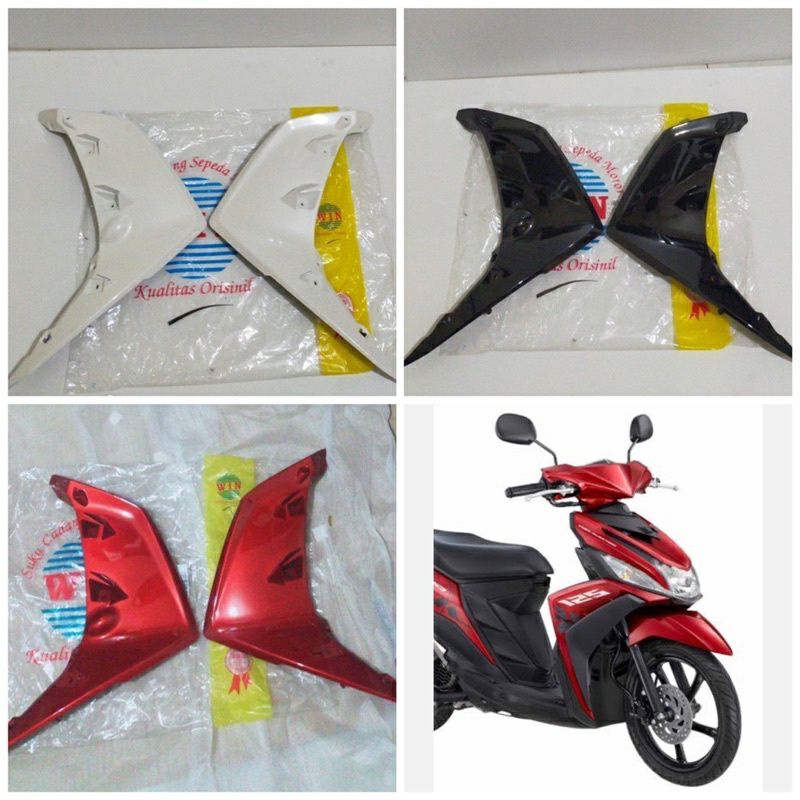 COVER BODY DEPAN BAGIAN SAMPING YAMAHA MIO M3 2014 2015 2016 HITAM, MERAH MAROON, PUTIH | LEGSHIELD LUAR YAMAHA MIO M3 HITAM, PUTIH, MERAH MAROON | COVER FROMT SIDE YAMAHA MIO M3