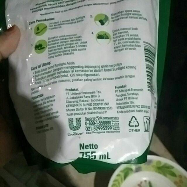 Sunlight 755ml /kemasan Baru