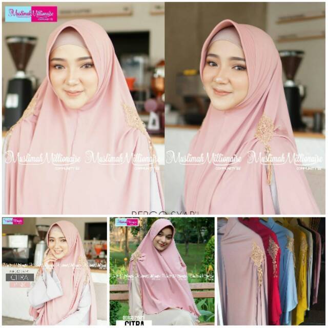 Bergo Citra Muslimah Millionaire | Bergo Pink | Bergo Jersey
