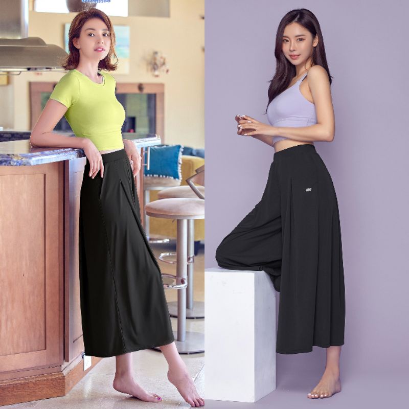 STPT027 STL Time Pintuck Wide Pants - Celana Kulot Wanita Branded Original