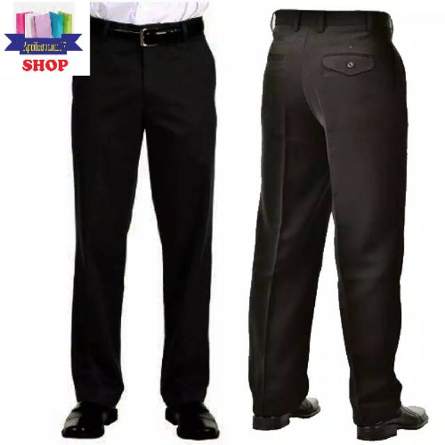 Celana Formal Pria Kerja Standar Kantor Bahan Kain Teflon size 27-38 Murah