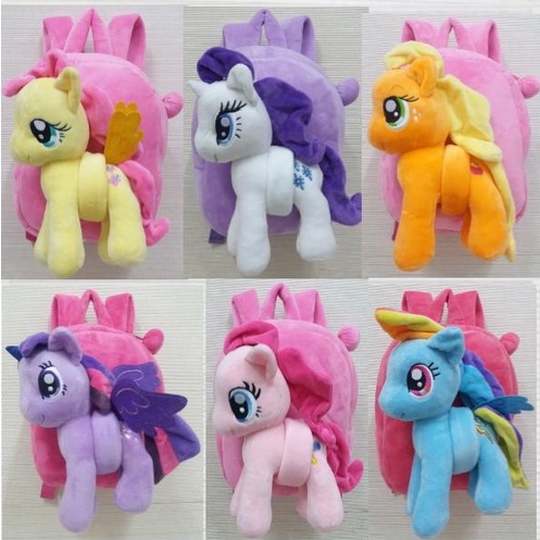 Tas Ransel Boneka Little Pony Size M Backpack Anak Paud Kuda/Boneka Bisa Dilepas/kado tas anak