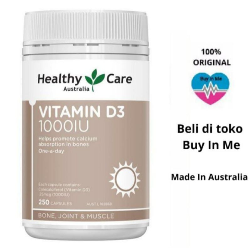 Healthy Care Vitamin D3 1000IU 250 Capsules - VITAMIN D3 1000IU - Healthy Care Vitamin D3 1000 IU