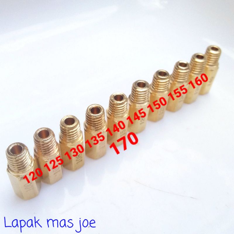 Spuyer Main Jet Karburator Sepuyer Mainjet Carburator MJ Karbu PWK PJ PWM Sudco Keihin Isi 10pcs/set-120-170