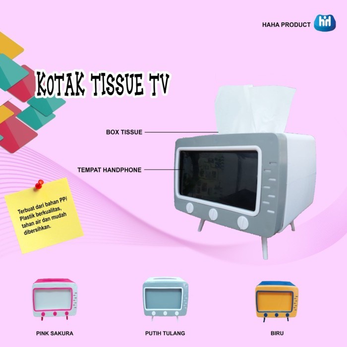 KOTAK TEMPAT PENYIMPANAN TISU TV DESKTOP TISSUE BOX