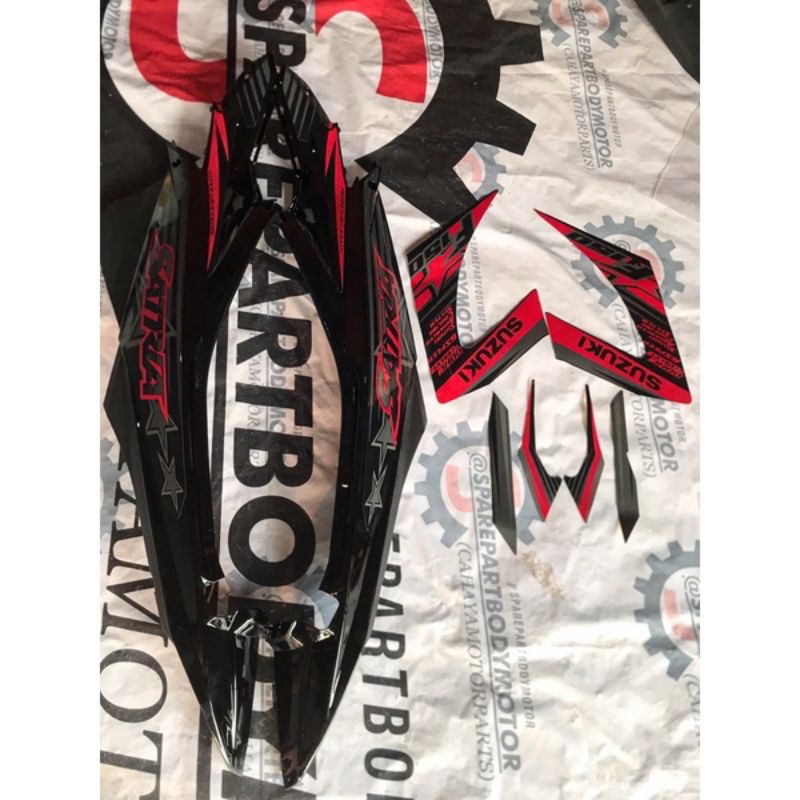 Cover Body Samping Belakang Kanan Kiri Plus Stiker Satria Fu Facelift 2013 2014 2015 / Satria fu bin